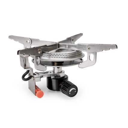 Camping gas cooker with accessories