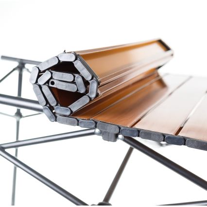 Camping table with rolling top 54x93 cm