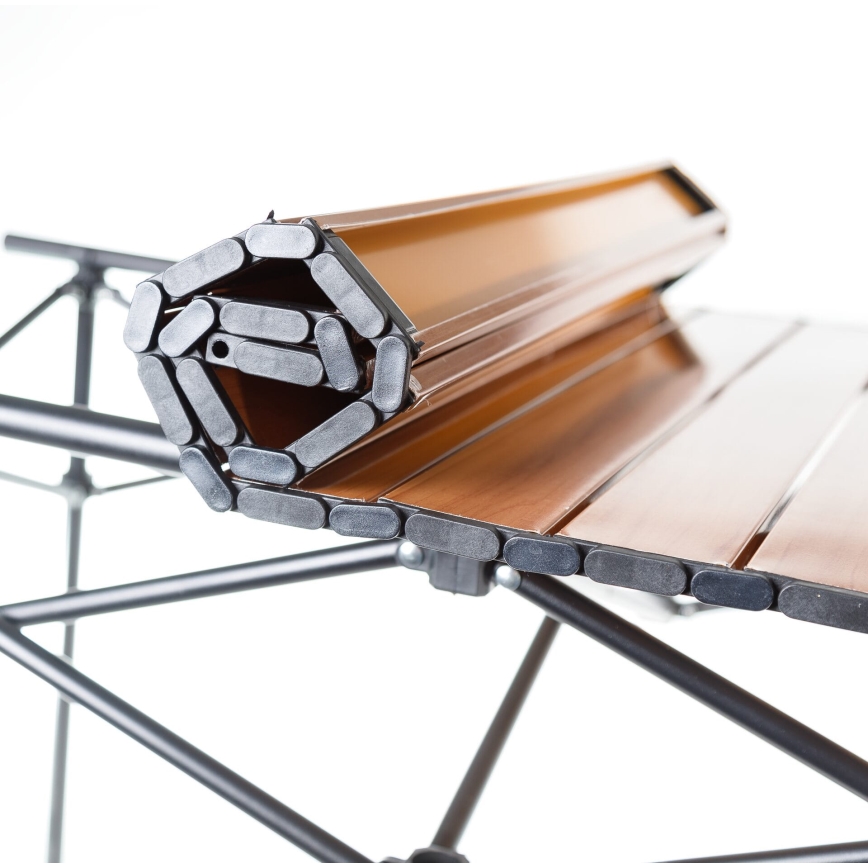 Camping table with rolling top 54x93 cm