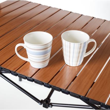 Camping table with rolling top 54x93 cm