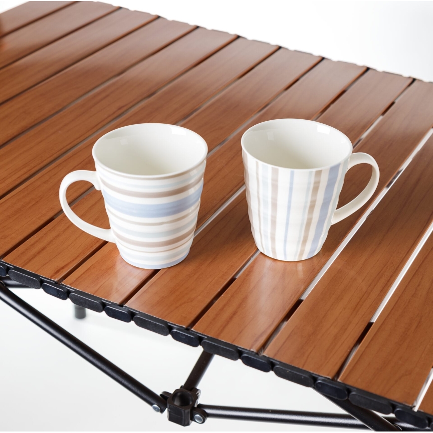 Camping table with rolling top 54x93 cm