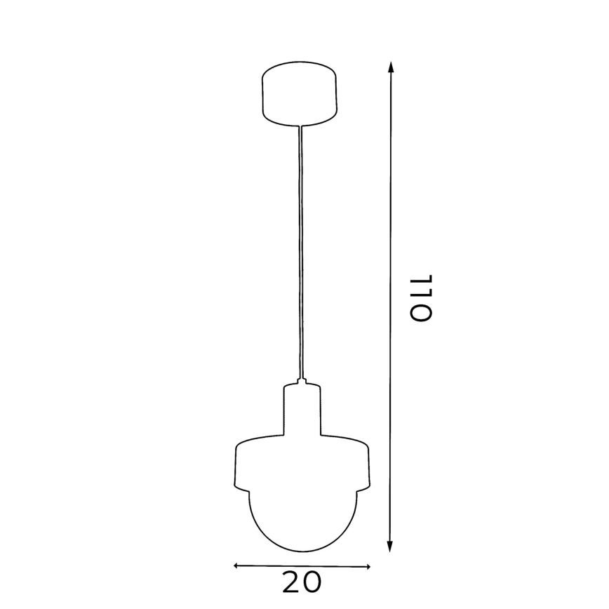 CANAN Cord-hung Pendant Light 1xE27/15W/230V, Ø 20 cm, Beige