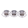 Candle holder 33x8x8 cm, polished chrome