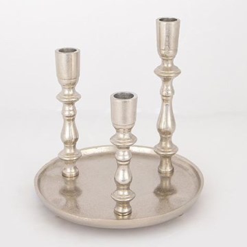 Candlestick 20x19 cm silver
