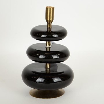 Candlestick 23x15 cm black/gold