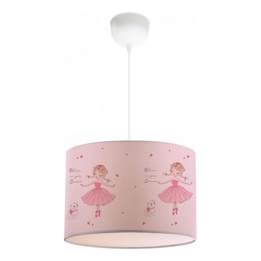CANDY Children's Ceiling Lamp 1xE27/40W/230V Pink