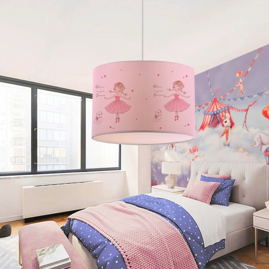 CANDY Children's Ceiling Lamp 1xE27/40W/230V Pink