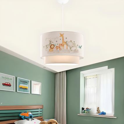 CANDY Children's Ceiling Light 1xE27/40W/230V White/Brown