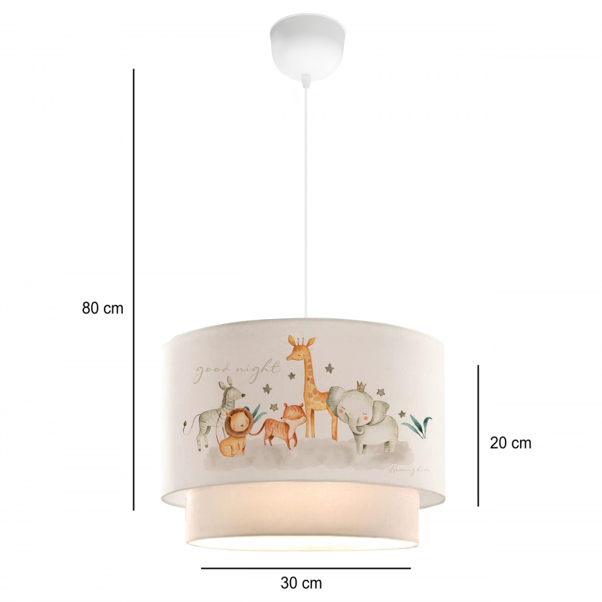 CANDY Children's Ceiling Light 1xE27/40W/230V White/Brown