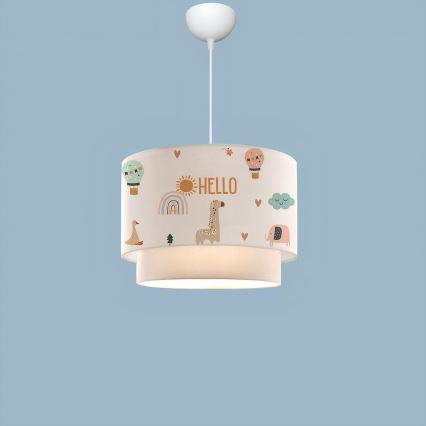 CANDY Kids' Ceiling Light 1xE27/40W/230V White/Multicoloured