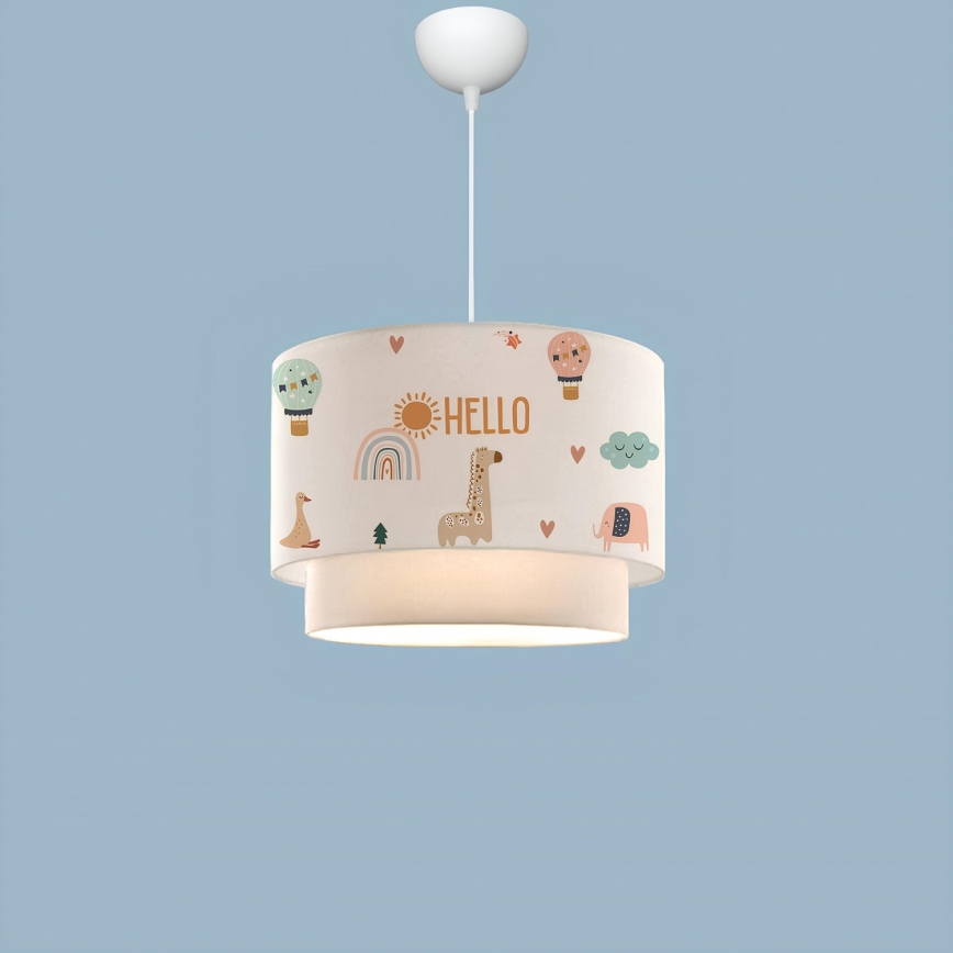 CANDY Kids' Ceiling Light 1xE27/40W/230V White/Multicoloured
