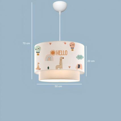 CANDY Kids' Ceiling Light 1xE27/40W/230V White/Multicoloured