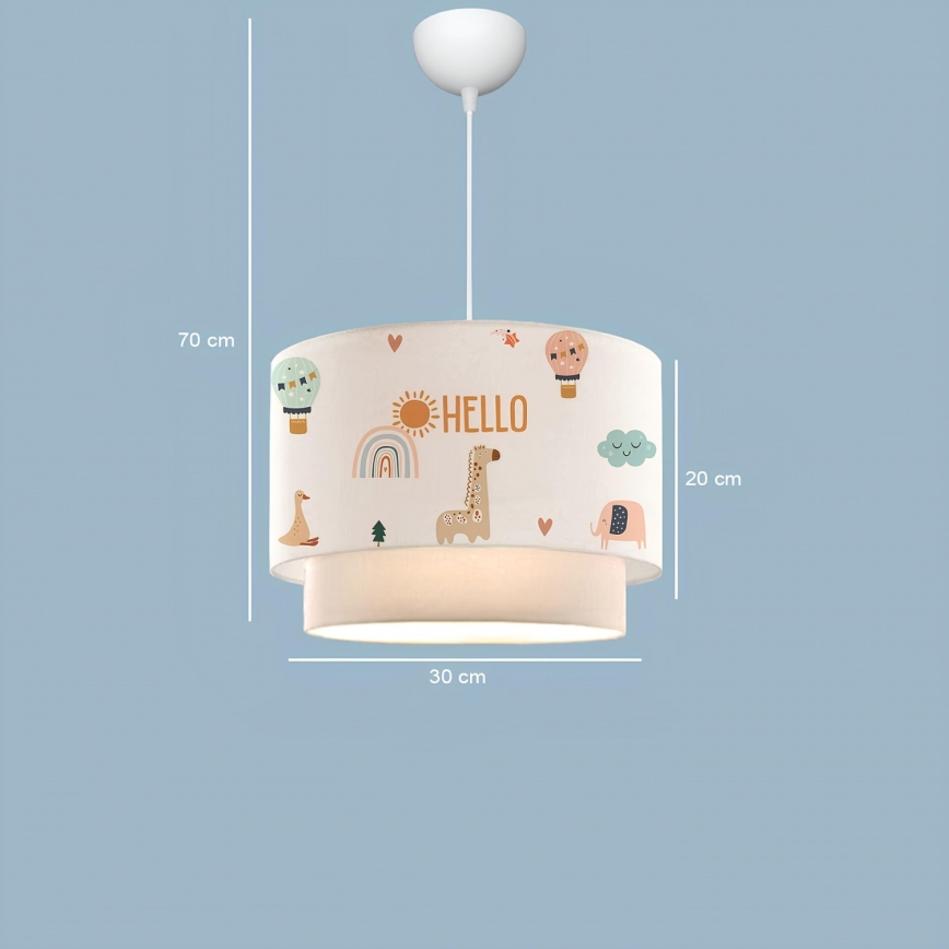 CANDY Kids' Ceiling Light 1xE27/40W/230V White/Multicoloured