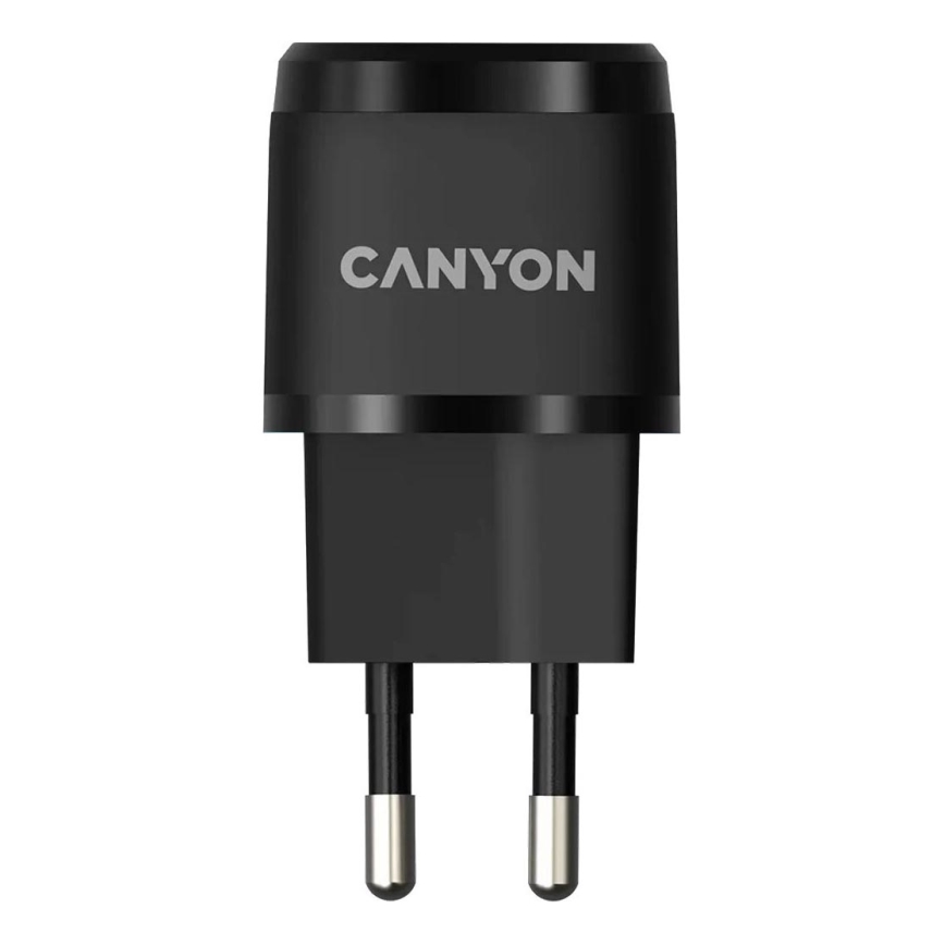 Canyon - Fast charging adapter Power Delivery 20W black