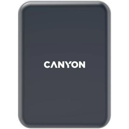 Canyon - Magnetic car phone holder with wireless charging function Qi 5V angular black