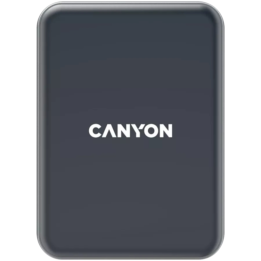 Canyon - Magnetic car phone holder with wireless charging function Qi 5V angular black