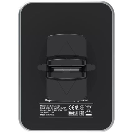 Canyon - Magnetic car phone holder with wireless charging function Qi 5V angular black