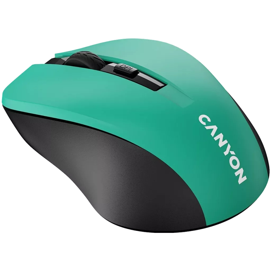 Canyon - Wireless mouse 800/1000/1200 DPI 2xAAA green