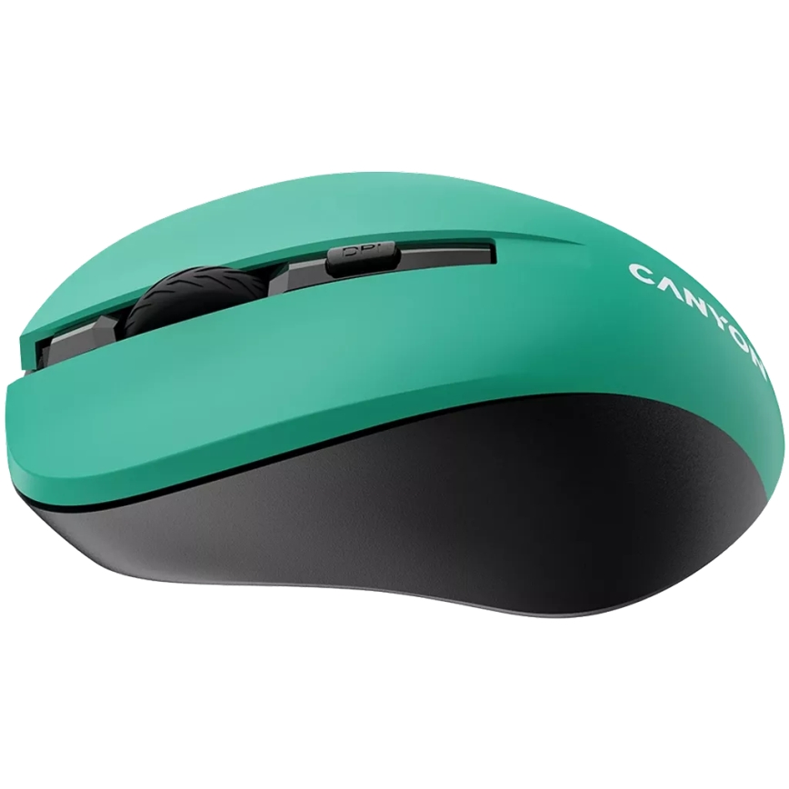 Canyon - Wireless mouse 800/1000/1200 DPI 2xAAA green