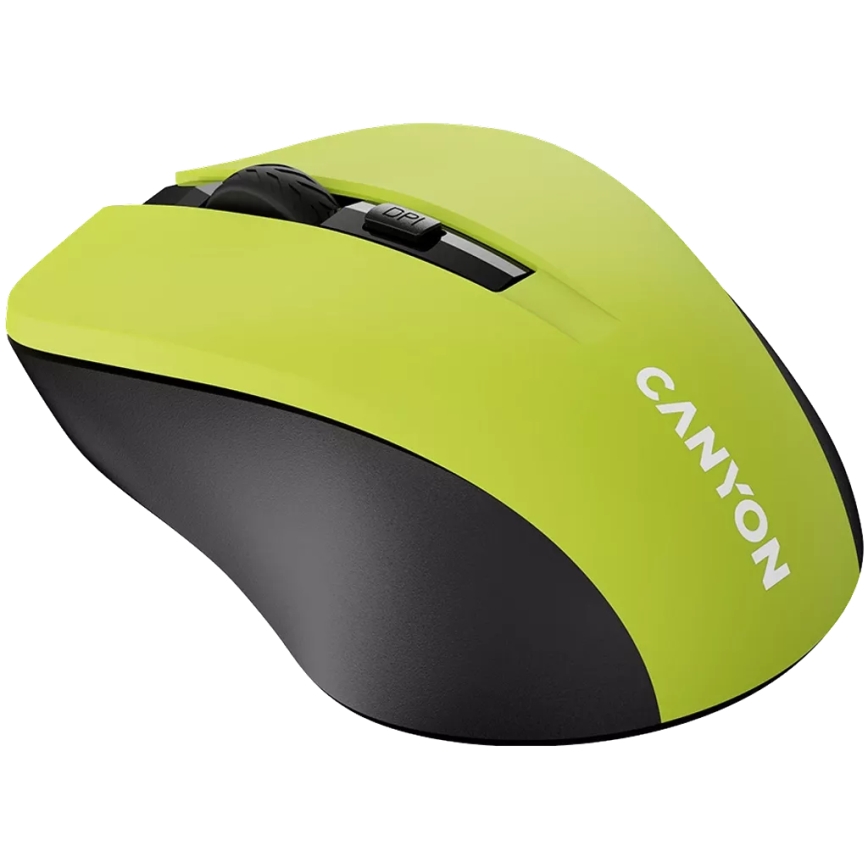 Canyon - Wireless mouse 800/1000/1200 DPI 2xAAA yellow