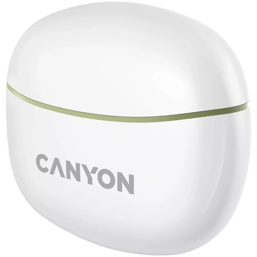 Canyon - Wireless stereo earphones True Wireless 500 mAh + 2x 40 mAh white/green