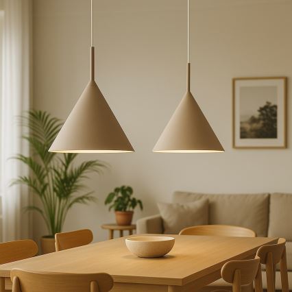 CAPITAL cable-hung pendant 1xGX53/15W/230V Ø 32 cm taupe