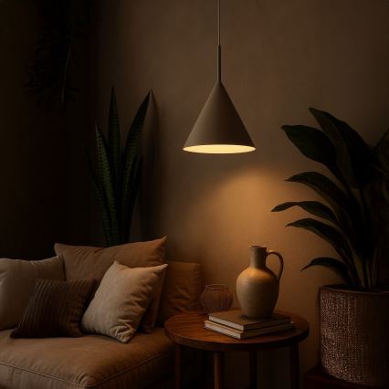 CAPITAL cable-hung pendant 1xGX53/15W/230V Ø 32 cm taupe