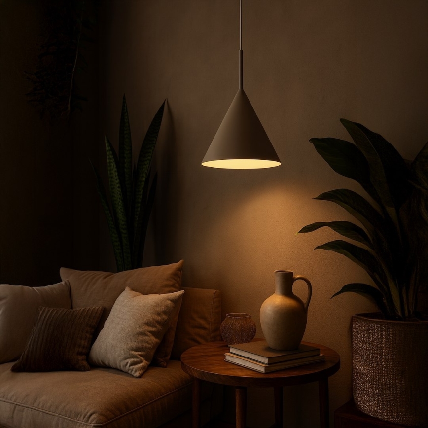 CAPITAL cable-hung pendant 1xGX53/15W/230V Ø 32 cm taupe