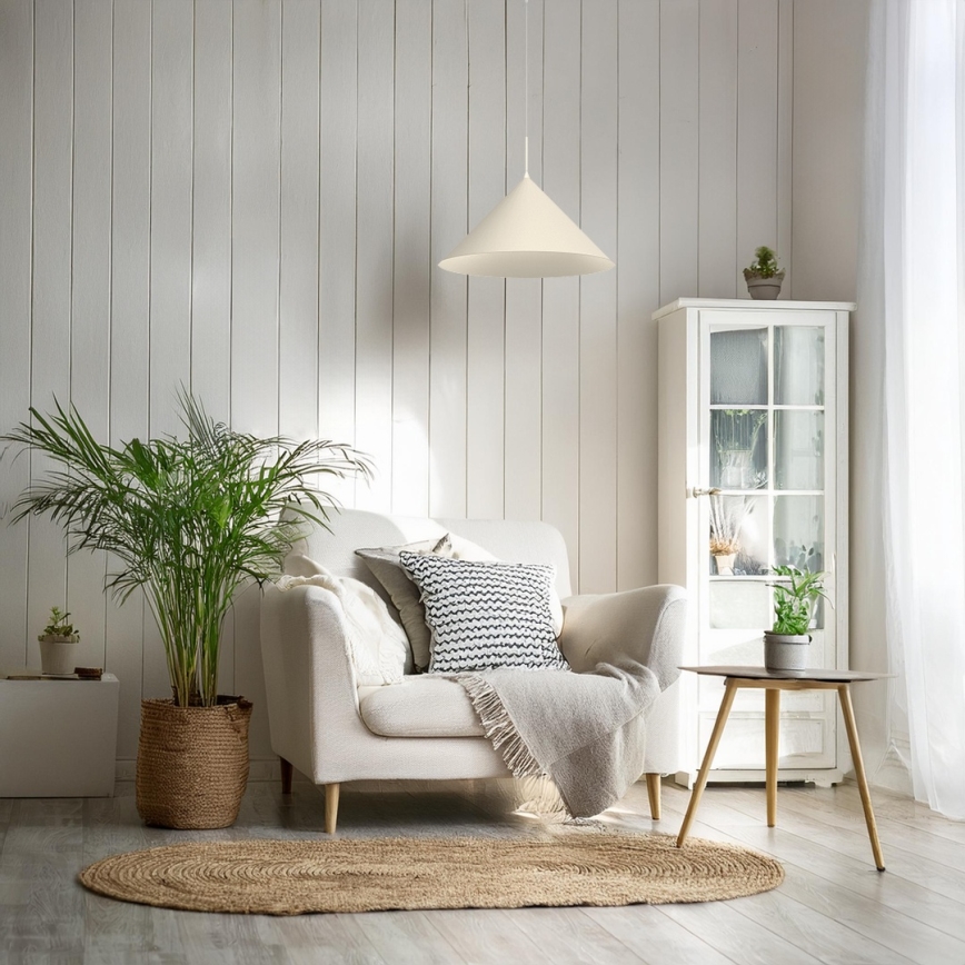 CAPITAL cable-hung pendant lamp 1xGX53/15W/230V Ø 46 cm cream