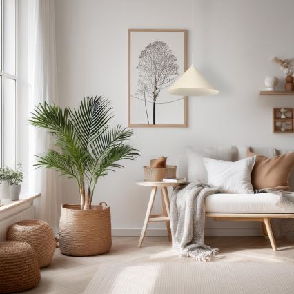 CAPITAL cable-hung pendant lamp 1xGX53/15W/230V Ø 46 cm cream