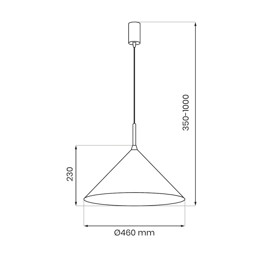 CAPITAL cable-hung pendant lamp 1xGX53/15W/230V Ø 46 cm cream