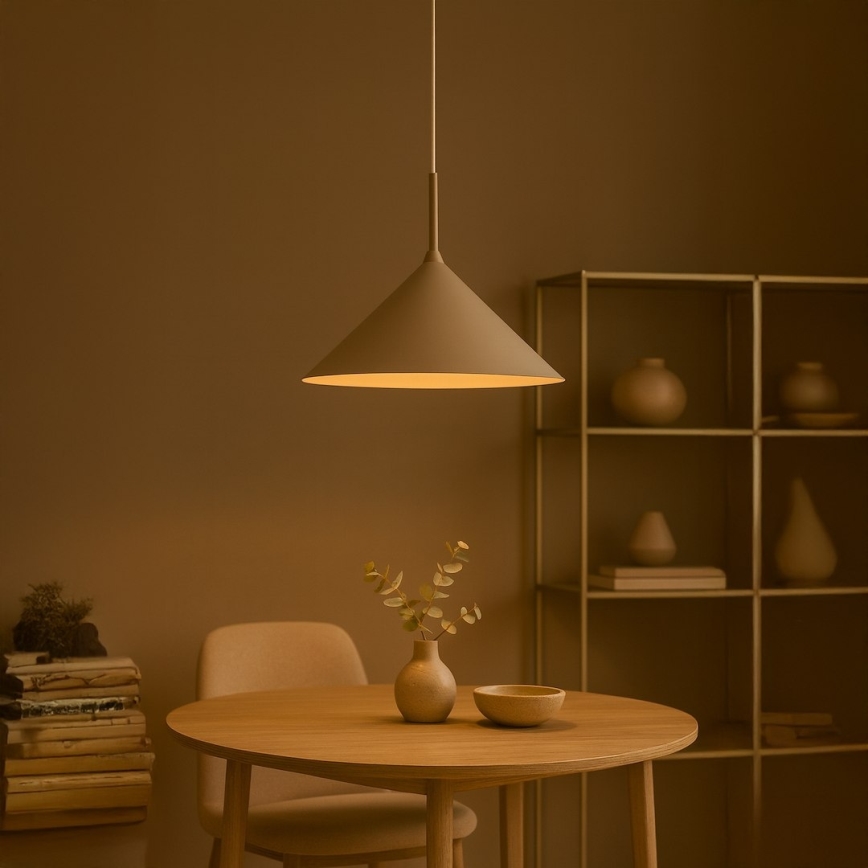 CAPITAL cable-hung pendant light 1x GX53/15W/230V, Ø 46 cm, taupe