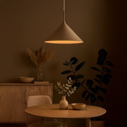 CAPITAL cable-hung pendant light 1x GX53/15W/230V, Ø 46 cm, taupe