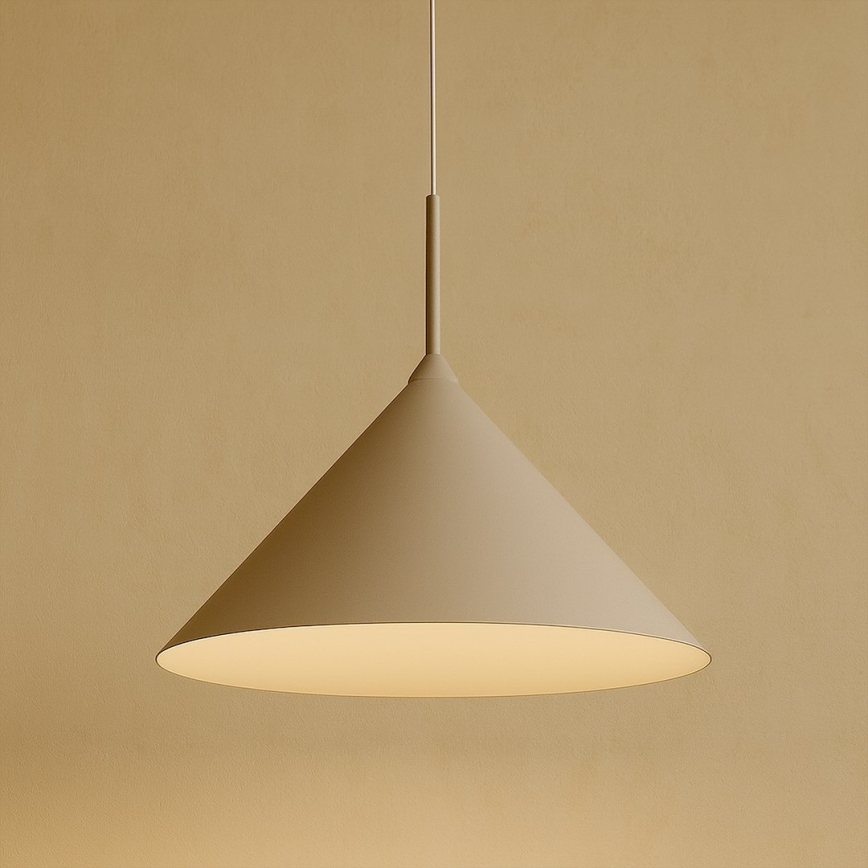 CAPITAL cable-hung pendant light 1x GX53/15W/230V, Ø 46 cm, taupe