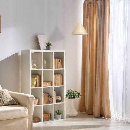 CAPITAL cable-hung pendant light 1xGX53/15W/230V Ø 32 cm cream