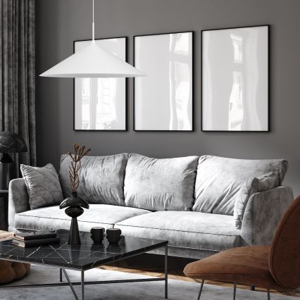 CAPITAL cable-hung pendant light 1xGX53/15W/230V Ø 60 cm white