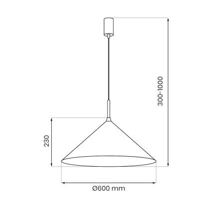 CAPITAL cable-hung pendant light 1xGX53/15W/230V Ø 60 cm white