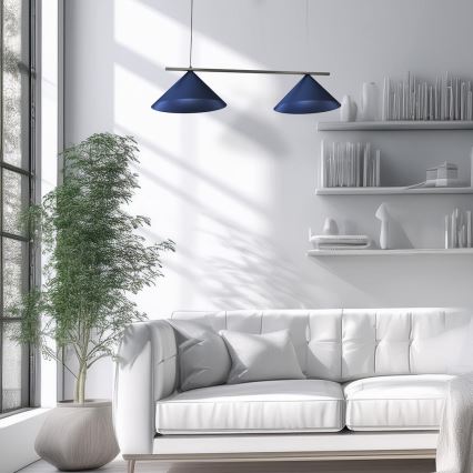 CAPITAL cable-hung pendant light 2xGX53/15W/230V, blue