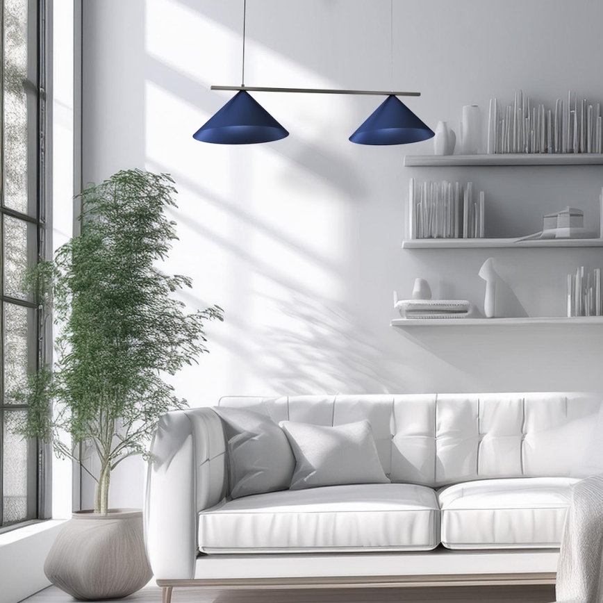 CAPITAL cable-hung pendant light 2xGX53/15W/230V, blue