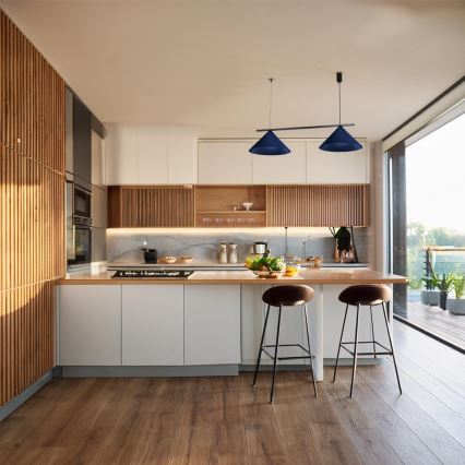 CAPITAL cable-hung pendant light 2xGX53/15W/230V, blue