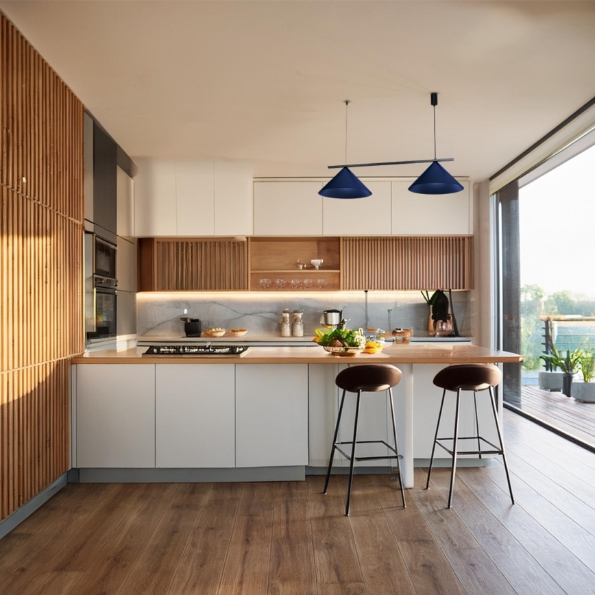 CAPITAL cable-hung pendant light 2xGX53/15W/230V, blue