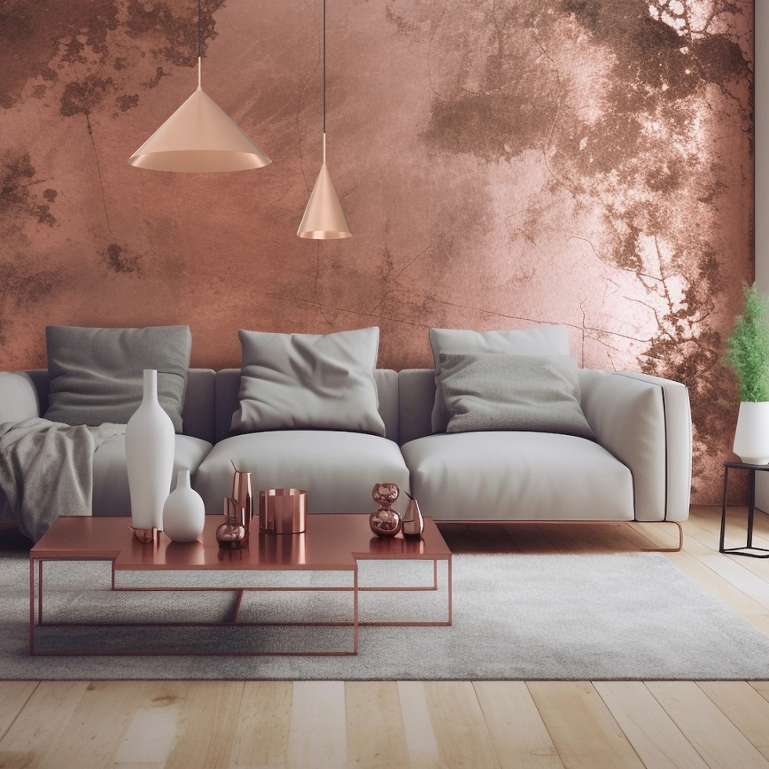 CAPITAL Cable Pendant 1xGX53/15W/230V, Ø 46 cm, Rose Gold