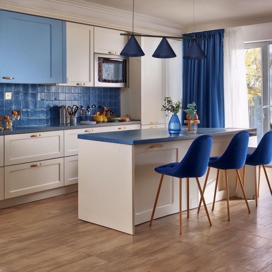 CAPITAL cable pendant 3xGX53/15W/230V blue