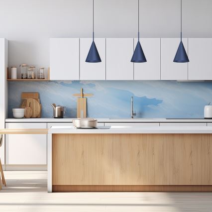 CAPITAL cable pendant lamp, 1x GX53/15W/230V, Ø 17 cm, blue