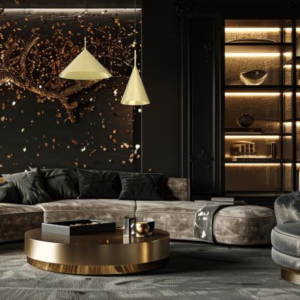 CAPITAL Cable Pendant Lamp 1xGX53/15W/230V, Ø 17 cm, Gold