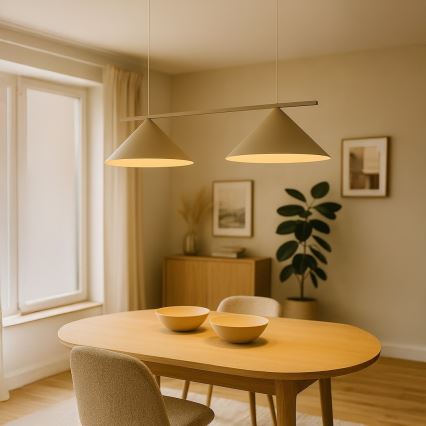 CAPITAL cable pendant lamp, 2x GX53/15W/230V, taupe