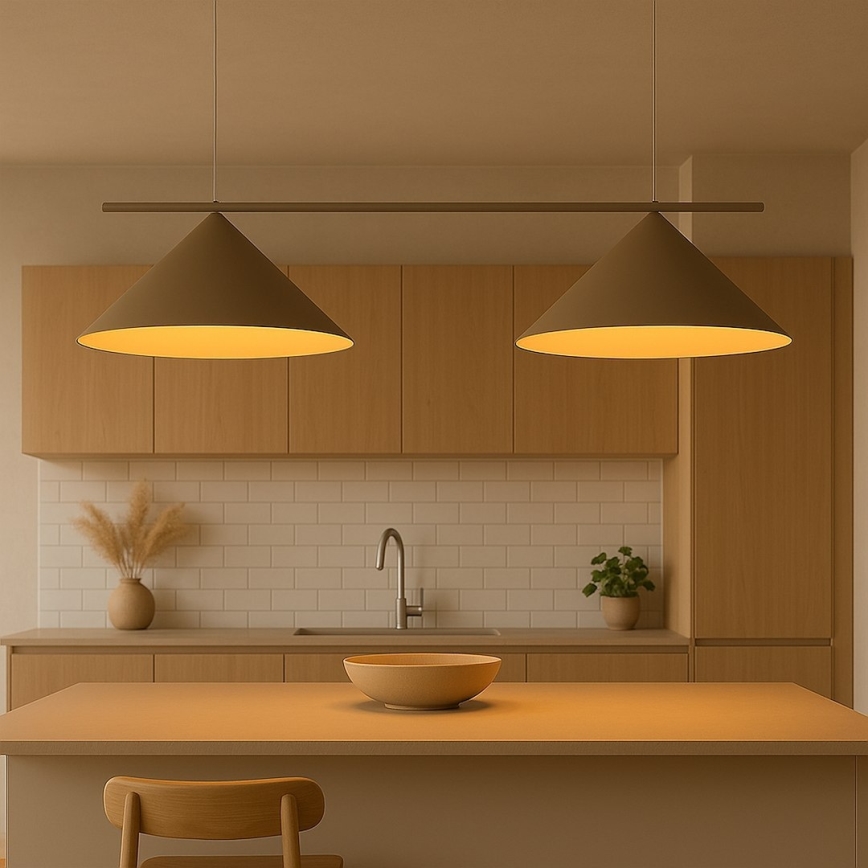 CAPITAL cable pendant lamp, 2x GX53/15W/230V, taupe