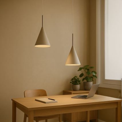 CAPITAL cable pendant light 1xGX53/15W/230V Ø 17 cm, taupe