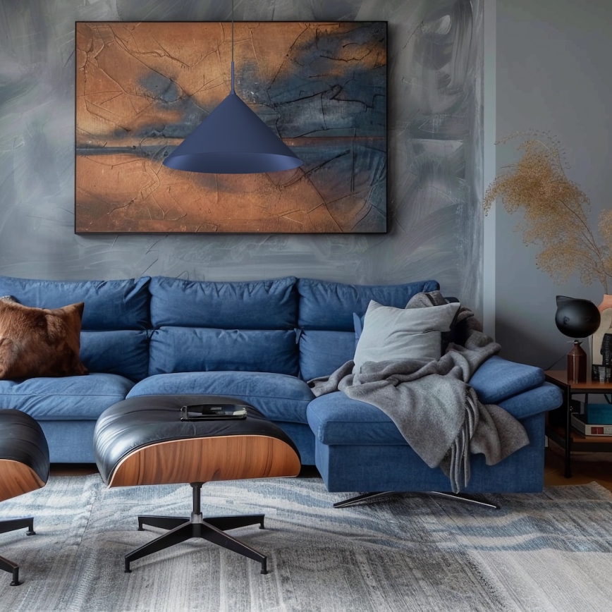 CAPITAL Cable Pendant Light 1xGX53/15W/230V Ø 46 cm Blue