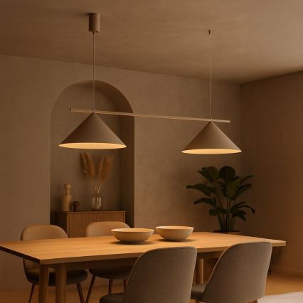 CAPITAL cable pendant light, 2x GX53/15W/230V, Beige